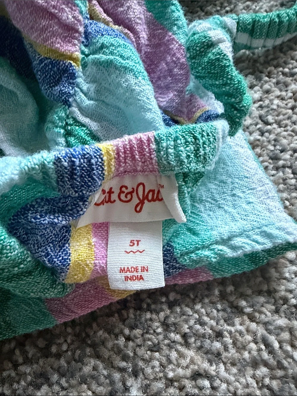 Cat & Jack - Girls' Striped Tank Dress in Teal, Pink & Blue